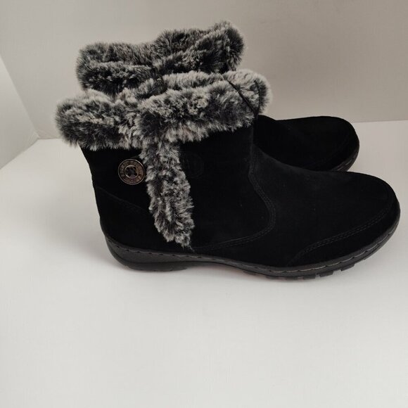 Ladies SZ 7 Khombu Black Suede Bootie - Picture 2 of 6
